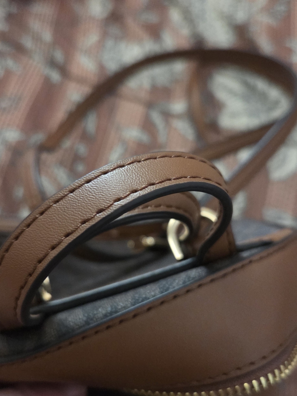 Michael Kors Brown Monogram Mini Backpack - Picture 5 of 5